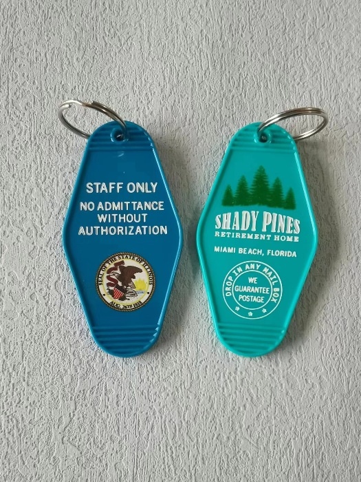 Custom motel keychain