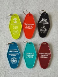 Custom motel keychain